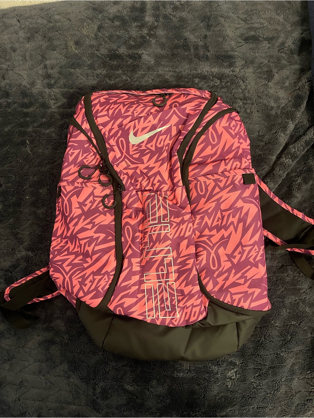 Nike Pink Graphic Women's Backpack with Black Base